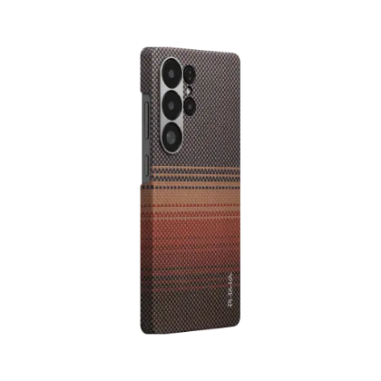 Ảnh của Ốp lưng Samsung S25 Ultra - PITAKA Tactile Woven - Sunset - KS2503U