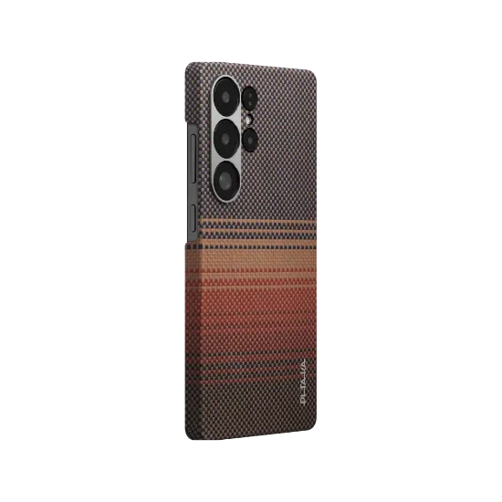 Ảnh của Ốp lưng Samsung S25 Ultra - PITAKA Tactile Woven - Sunset - KS2503U